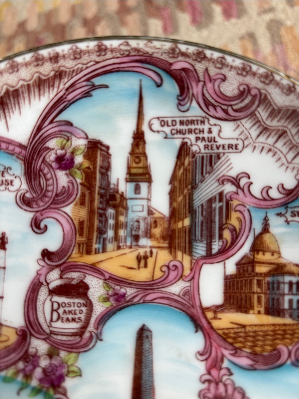 Souvenir of Boston Decorative Vintage Plate EUC